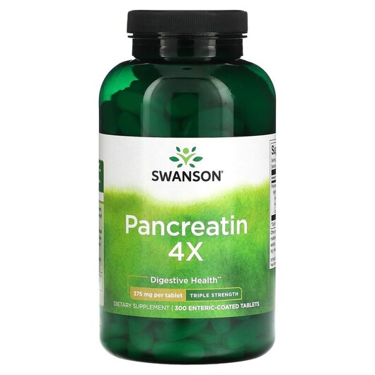 Основное фото товара Pancreatin 4X Triple Strength 375 mg Основное фото товара Панкреатин, Pancreatin 4X Triple Strength 375 mg, 300 таблеток