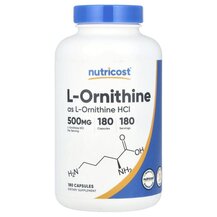 L-Орнітин L-Ornithine 500 mg Nutricost 180 капсул