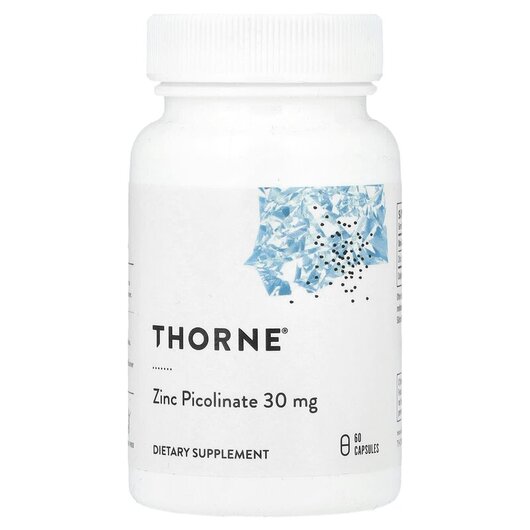 Основное фото товара Thorne, Пиколинат Цинка NSF, Zinc Picolinate 30 mg, 60 капсул