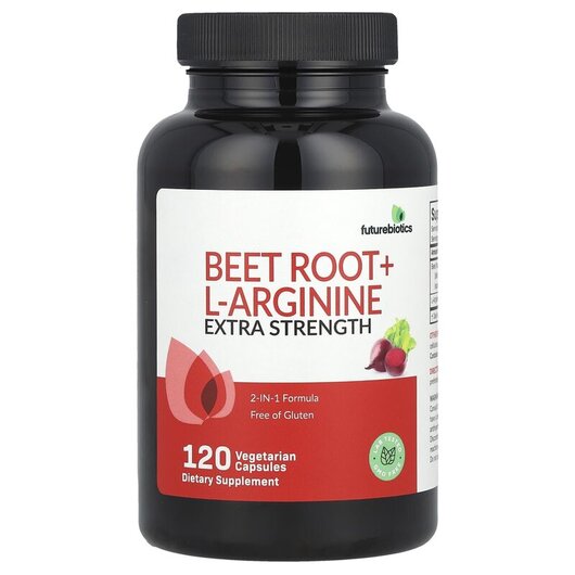 Основное фото товара Красная свекла, Beet Root + L-Arginine Extra Strength, 120 капсул