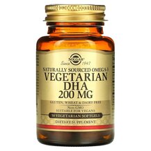 Omega-3 Vegetarian DHA 200 mg Омега-3 DHA 200 мг Solgar