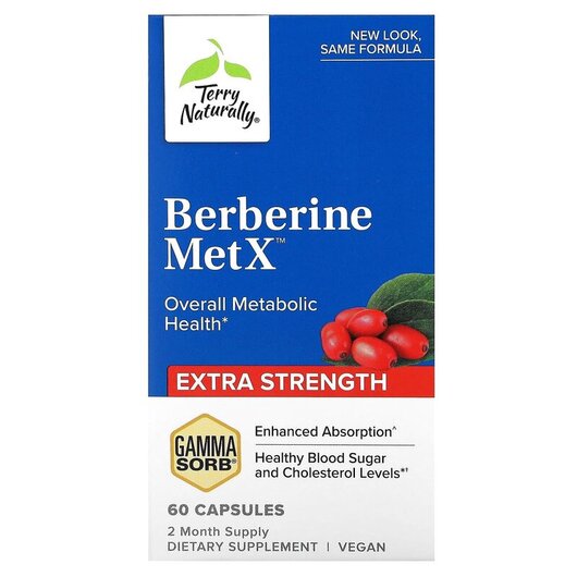 Основное фото товара Берберин 250 мг, Berberine MetX Ultra Absorption, 60 капсул