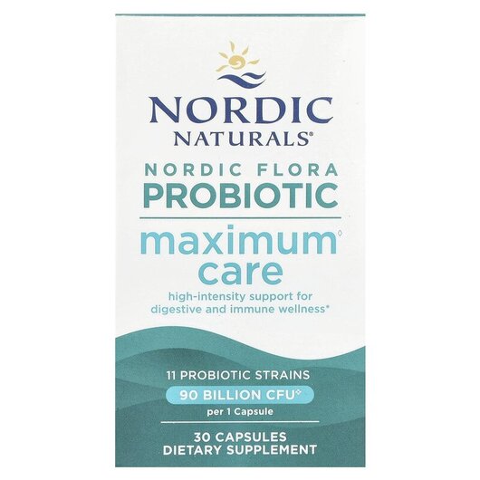 Основное фото товара Nordic Flora Probiotic Maximum Care 90 Billion CFU Основное фото товара Пробиотики, Nordic Flora Probiotic Maximum Care, 30 капсул