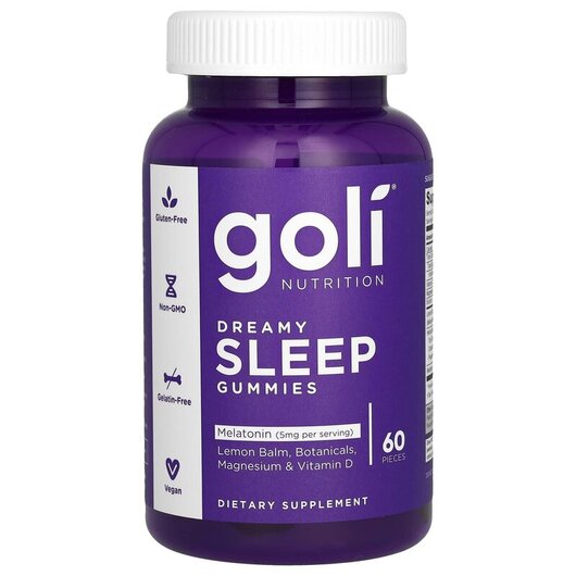Основное фото товара Dreamy Sleep Gummies Основное фото товара Goli Nutrition, Поддержка сна, Dreamy Sleep Gummies, 60 Pieces