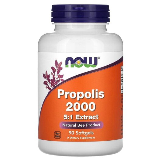 Основное фото товара NOW Foods, Прополис 2000, Propolis 2000, 90 капсул