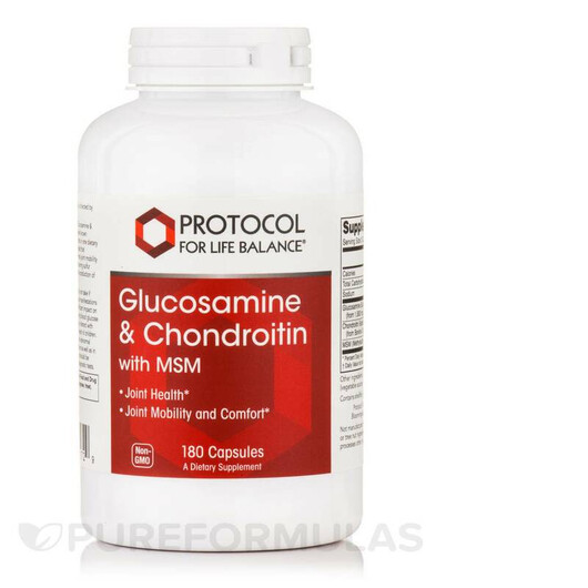 Основное фото товара Глюкозамин Хондроитин, Glucosamine & Chondroitin with MSM, 18