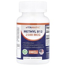 Methyl B12 Natural Berry Витамин B12 Кобаламин Vitamatic Methyl B12 Natural Berry Витамин B12 Кобаламин Vitamatic