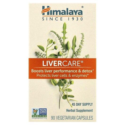 Основное фото товара Himalaya, Поддержка печени, Herbal Healthcare Liver Care, 90 капс