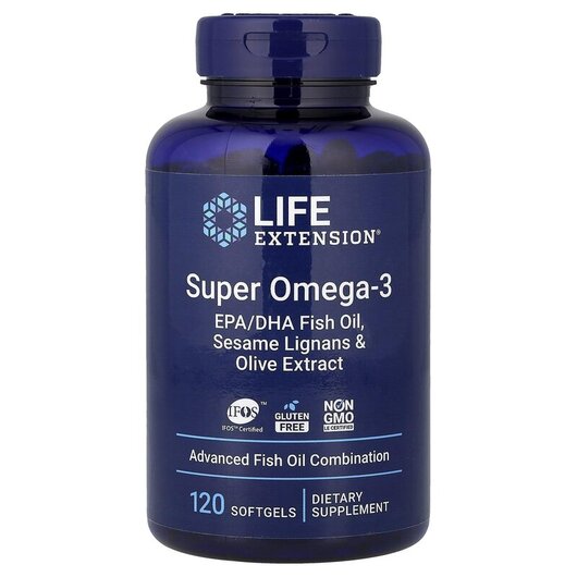Основне фото товару Omega Foundations Super Omega-3 Основне фото товару Omega Foundations Super Omega-3, Риб'ячий жир Омега-3, 120 к