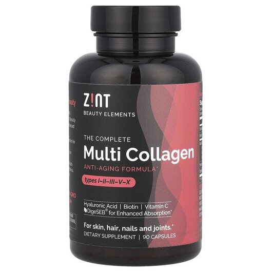 Основное фото товара Zint, Коллаген, Complete Multi Collagen Capsule, 90 капсул