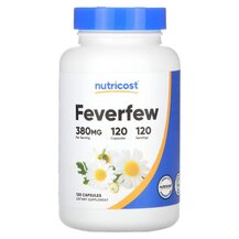 Feverfew 380 mg Пиретрум Nutricost 120 капсул Feverfew 380 mg Пиретрум Nutricost 120 капсул