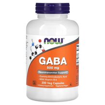 ГАМК 500 мг GABA 500 mg NOW Foods 200 капсул