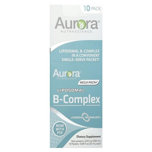 Основное фото товара Aurora Nutrascience, B-комплекс, Liposomal B-Complex, 10 шт