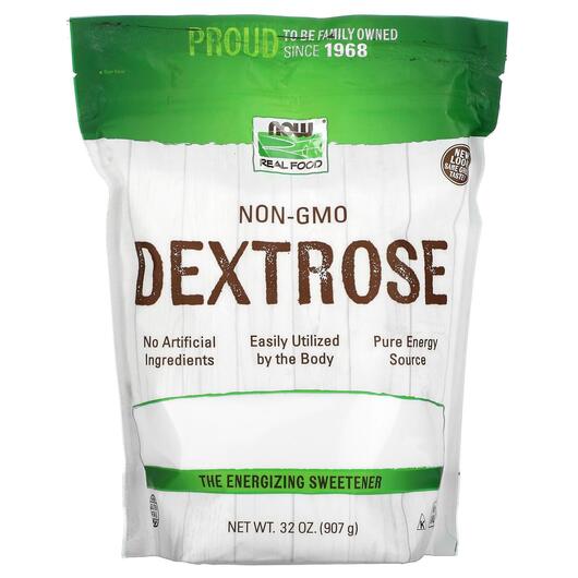 Основне фото товару NOW Foods, Real Food Dextrose, Декстроза, 907 г