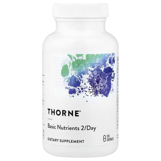 Основне фото товару Basic Nutrients 2/Day Основне фото товару Thorne, Basic Nutrients 2/Day, Мультивітаміни, 120 капсул