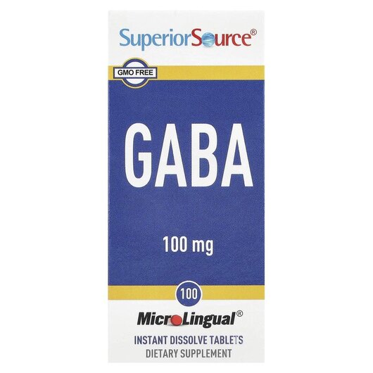Основне фото товару GABA 100 mg Основне фото товару Superior Source, GABA 100 mg, ГАМК, 100 таблеток