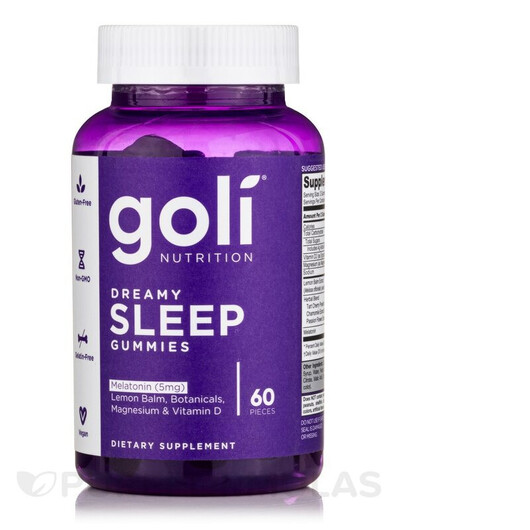 Основне фото товару Goli Nutrition, Dreamy Sleep Gummies, Мелатонін, 60 таблеток