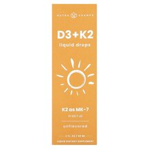 D3 + K2 Liquid Drops Unflavored Витамины D3 + K2 60 мл