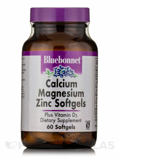 Основне фото товару Calcium Magnesium Zinc Plus Vitamin D3, Кальцій магній цинк, 60 к