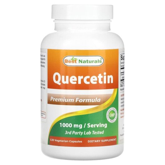 Основное фото товара Best Naturals, Кверцетин, Quercetin 500 mg, 120 капсул