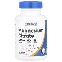 Магній Цитрат Magnesium Citrate 420 mg Nutricost 60 капсул