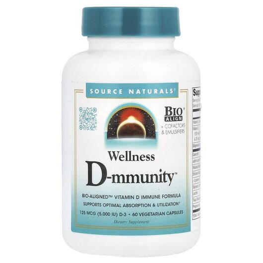 Основне фото товару Wellness D-mmunity Bio-Aligned Vitamin D, Підтримка імунітету, 60