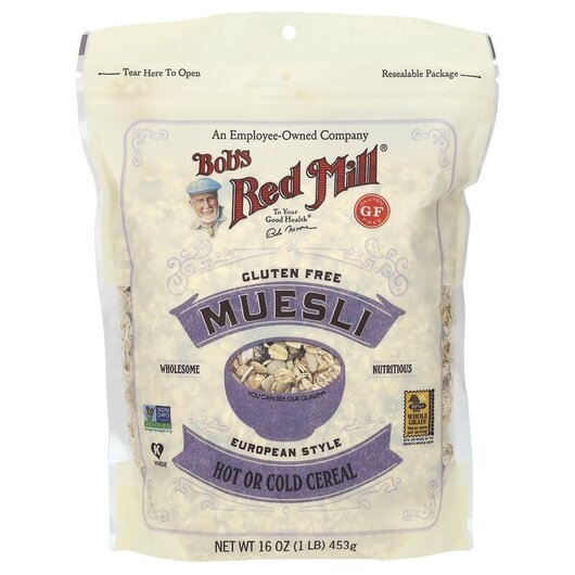 Основное фото товара Muesli Gluten Free Основное фото товара Bob's Red Mill, Зерновые культуры, Muesli Gluten Free, 453 г