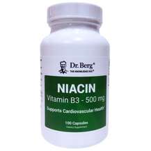 Вітамін B3 Ніацин Niacin 500 mg Dr. Berg 100 капсул Вітамін B3 Ніацин Niacin 500 mg Dr. Berg 100 капсул