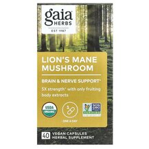 Lion's Mane Mushroom Гриб Львиная грива Gaia Herbs Lion's Mane Mushroom Гриб Львиная грива Gaia Herbs