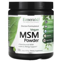 Vegan MSM Powder Метилсульфонилметан МСМ Emerald 454 г Vegan MSM Powder Метилсульфонилметан МСМ Emerald 454 г
