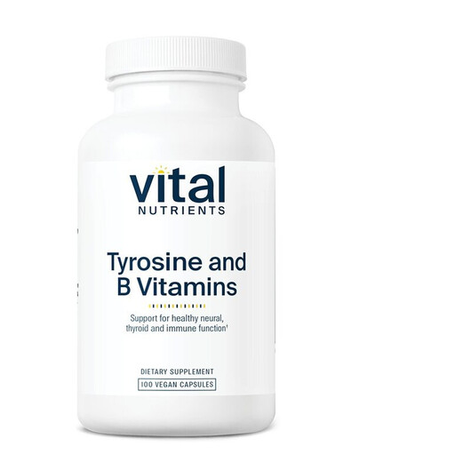 Основне фото товару Vital Nutrients, Tyrosine and B Vitamins, L-Тирозин, 100 капсул