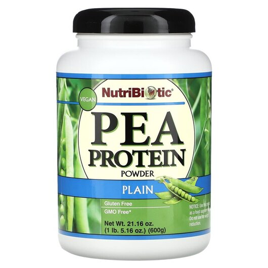 Основное фото товара Pea Protein Powder Plain Основное фото товара NutriBiotic, Протеин, Pea Protein Powder Plain, 600 г
