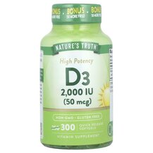 Вітамін D3 Vitamin D3 50 mcg Nature's Truth 300 капсул