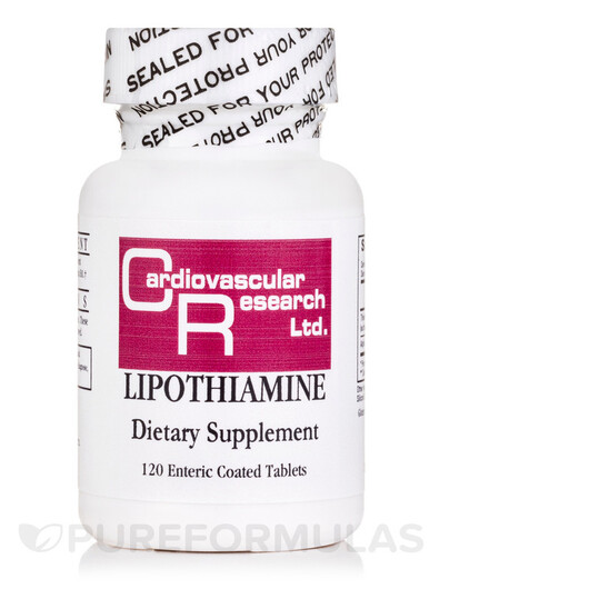 Основне фото товару Lipothiamine Основне фото товару Ecological Formulas, Lipothiamine, Підтримка мозку, 120 таблеток
