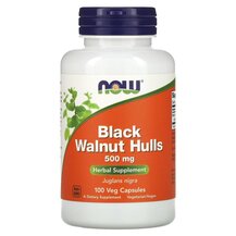 Чорний горіх 500 мг Black Walnut Hulls 500 mg NOW Foods Чорний горіх 500 мг Black Walnut Hulls 500 mg NOW Foods
