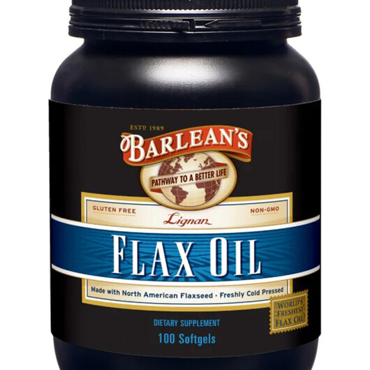 Основное фото товара Flax Oil Lignan Основное фото товара Barlean's, Льняное Масло, Flax Oil Lignan, 100 капсул