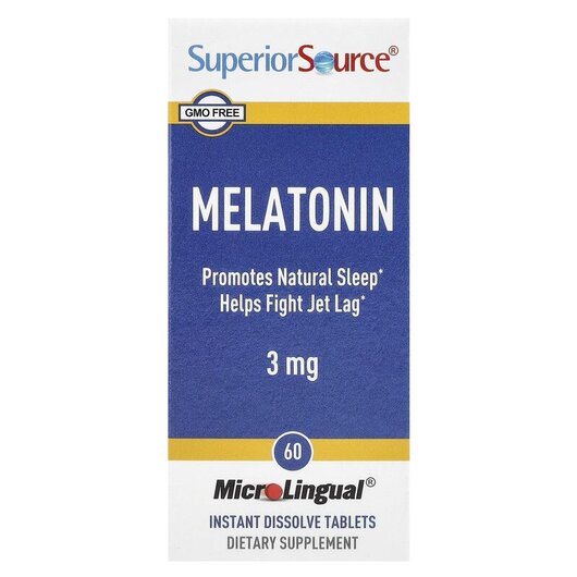 Основное фото товара Melatonin 3 mg Основное фото товара Superior Source, Мелатонин, Melatonin 3 mg, 60 таблеток