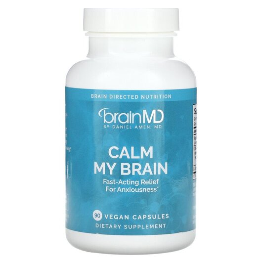 Основне фото товару BrainMD, Calm My Brain, Підтримка стресу, 90 капсул