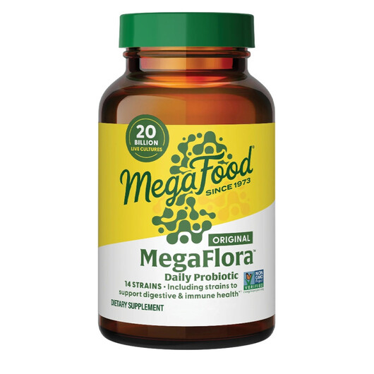 Основне фото товару MegaFlora Probiotic Основне фото товару MegaFood, MegaFlora Probiotic, Пробіотики, 30 капсул