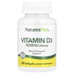 Фото товару Maximum Potency Vit D3 10000 IU Фото товару Natures Plus, Vit D3 10000 IU, Вітамін D3 10000 МО, 60 капсул