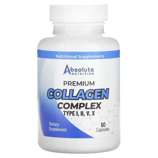 Основне фото товару Premium Collagen Complex Type I II V X, Колаген, 60 капсул