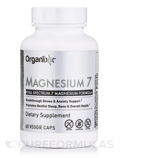 Основне фото товару Organixx, Magnesium 7, Магній, 60 капсул