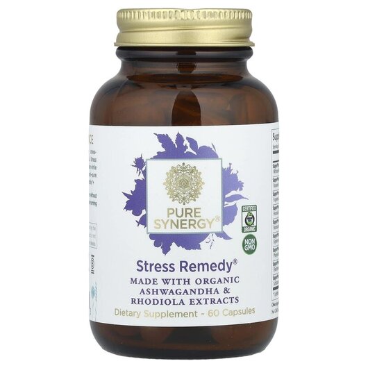 Основне фото товару Stress Remedy Основне фото товару Pure Synergy, Stress Remedy, Підтримка стресу, 60 капсул