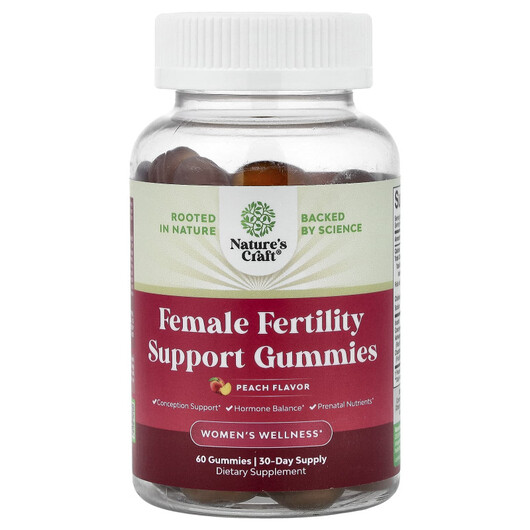 Основне фото товару Female Fertility Support Gummies Peach, Підтримка Лібідо, 60 табл