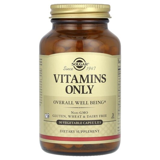 Основное фото товара Solgar, Мультивитамины, Vitamins Only, 90 капсул