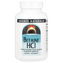 Betaine HCI 650 mg Бетаин гидрохлорид Source Naturals