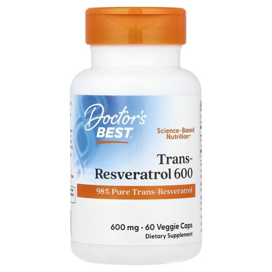 Основное фото товара High Potency Trans-Resveratrol 600 mg Основное фото товара Транс-Ресвератрол 600 мг, Trans-Resveratrol 600 mg, 60 капсул