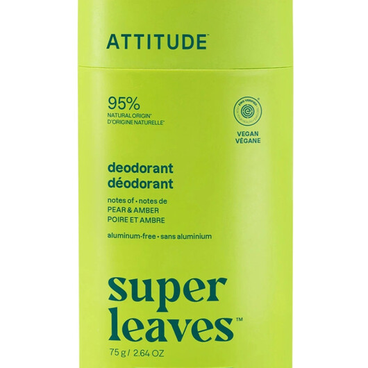 Основное фото товара Super Leaves Stick Deodorant - Pear & Amber Основное фото товара Дезодорант, Super Leaves Stick Deodorant - Pear & Amber, 2.64