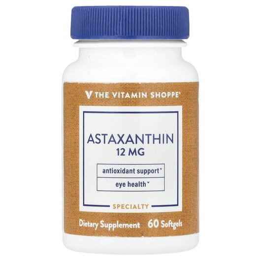 Основное фото товара Astaxanthin 12 mg Основное фото товара TheVitaminShoppe, Астаксантин, Astaxanthin 12 mg, 60 капсул