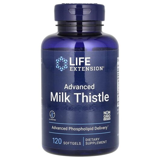 Основне фото товару Life Extension, European Milk Thistle, Xортополох, 120 капсул